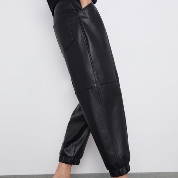 Zara Faux Leather Pants - Picture 2 of 6